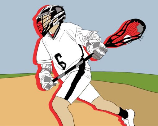 Lacrosse Player Illusutration paint by numbers