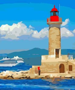 Saint Tropez Lighthouse Paint by numbers