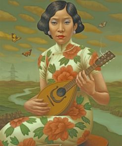 Musician Asian Woman paint by numbers