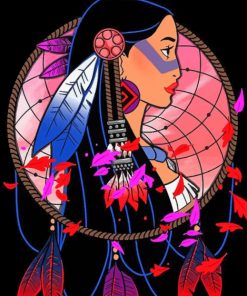 Pocahontas Dream Catcher paint by numbers