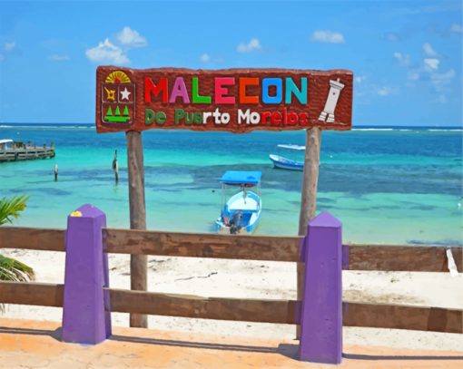 Puerto Morelos Mexico Paint by numbers
