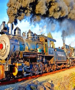 Steam Train paint by numbers