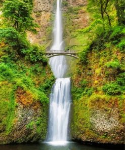 Aesthetic Multnomah Falls paint by number