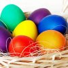 Basket Of Chicken Colorful Eggs paint by number