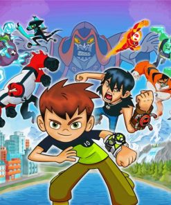 Ben 10 Power Trip Background paint by number