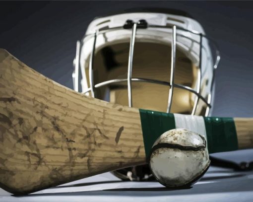 Camogie Sport Equipment paint by number