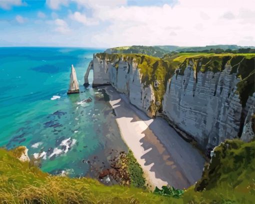 Cliffs Of Dover Etretat paint by number
