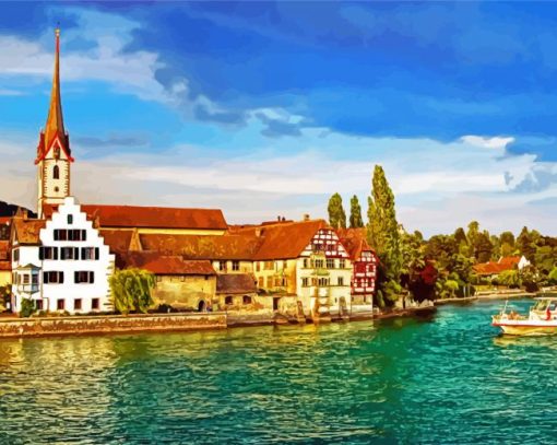 Cruise Rhine River paint by number
