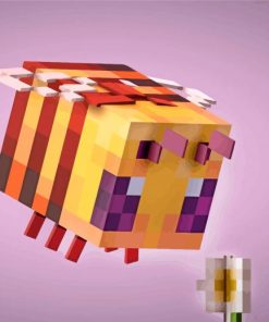 Cute Minecraft Bee paint by number