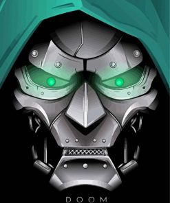 Dr Doom Face paint by number