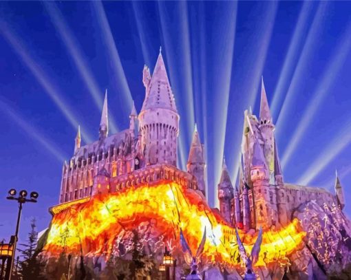 Fantasy Harry Potter Hogwarts Castle paint by number