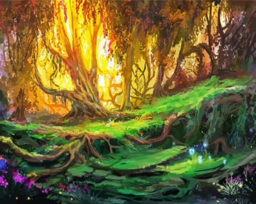 Fantasy Magical Forest paint by number