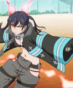 Fire Force Cute Anime Girl paint by number