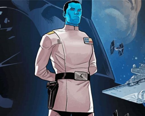 Grand Admiral Thrawn Star Wars paint by number