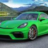 Green Cayman Car paint by number