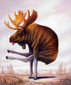 Moose Yoga Pose paint by number