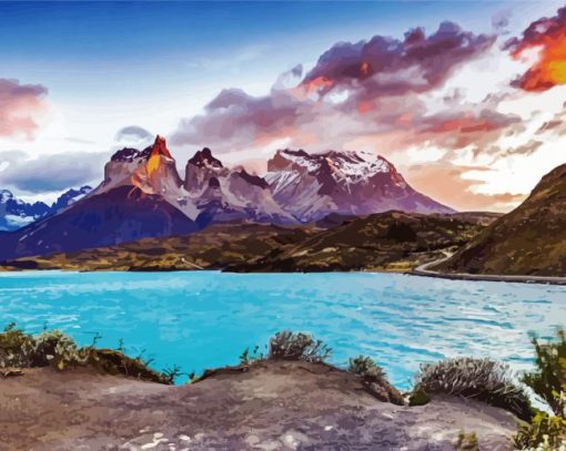 Patagonia Landscape paint by number