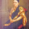 Portrait Of A Lady By Raja Ravi Varma paint by number