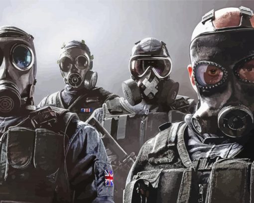 Rainbow Six Siege Characters paint by number