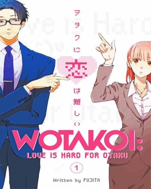 Wotakoi Love Is Hard For Otaku Poster paint by number