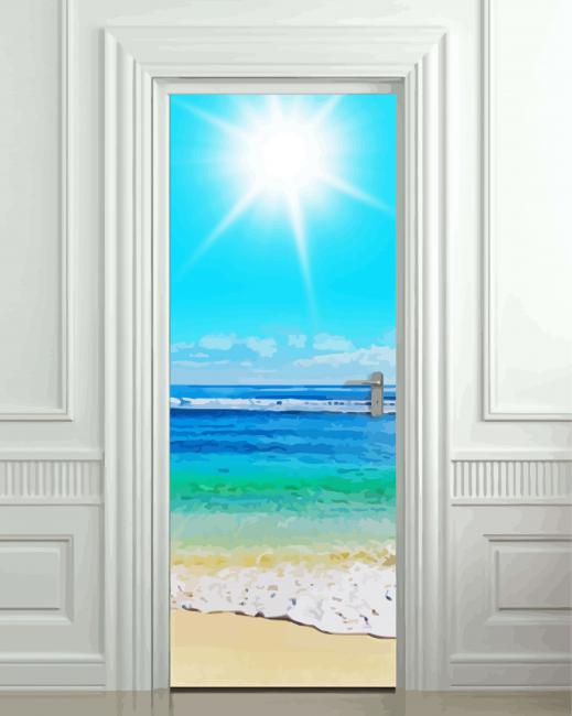 Aesthetic Door To The Beach paint by number