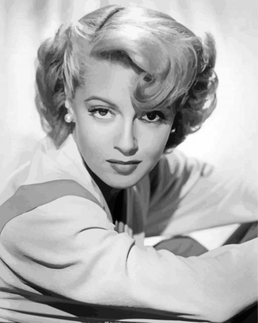 Aesthetic Black And White Lana Turner paint by number