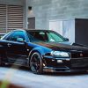 Black Nissan Skyline paint by number