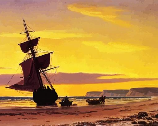 Coastal Scene William Bradford paint by number