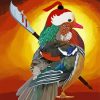 Colorful Warrior Duck paint by number