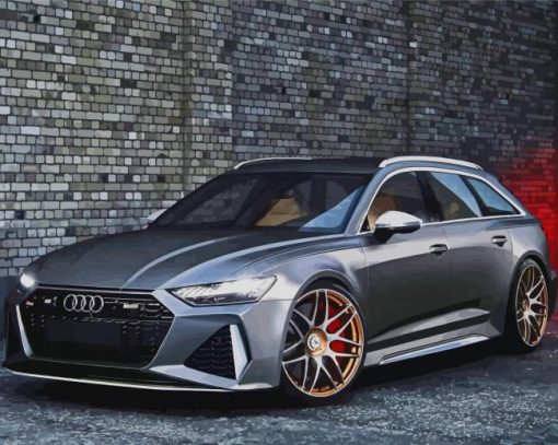 Grey Audi Rs6 Car paint by number