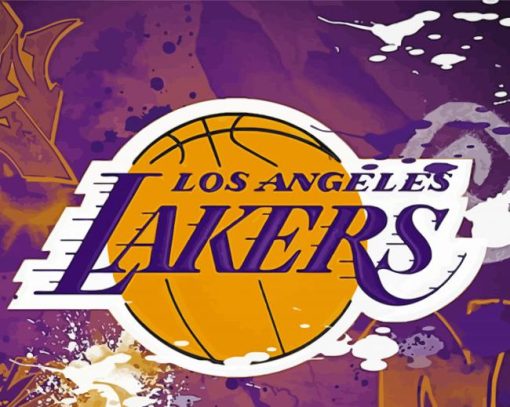 Los Angeles Lakers Logo In Purple paint by number