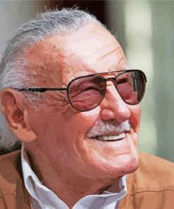 The American Comic Book Writer Stan Lee paint by number