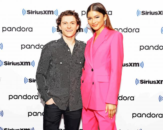 Tom Holland Actor And Zendaya paint by number