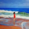 Woman At Beach paint by number