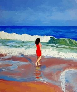 Woman At Beach paint by number