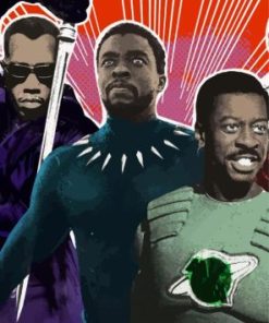 Aesthetic Black Superheroes paint by number