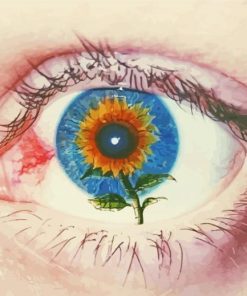 Aesthetic Eye Flower paint by number