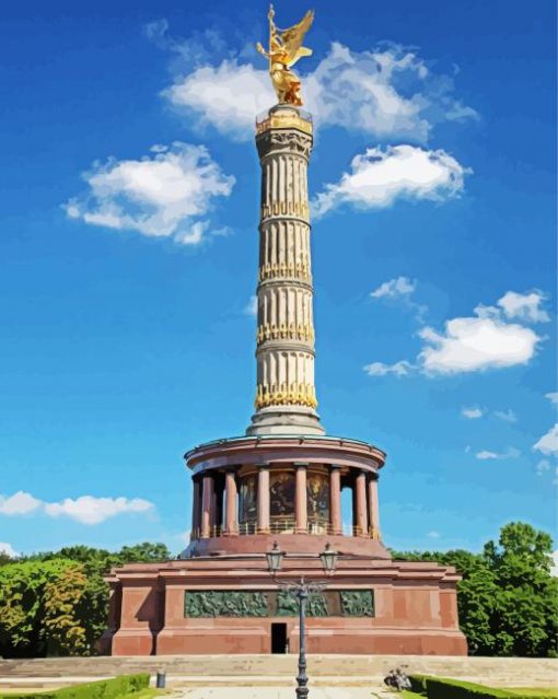 Aesthetic Victory Column Berlin paint by number