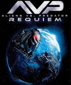 Alien Vs Predator Science Fiction Movie paint by number