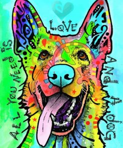 All You Need Is Love And Dog paint by number