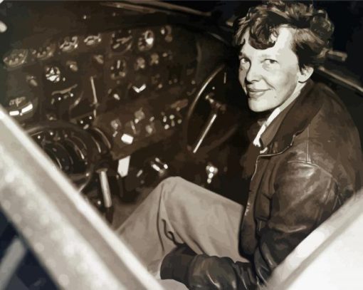 American Amelia Earhart paint by number