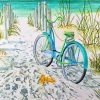 Bicycle On Beach paint by number
