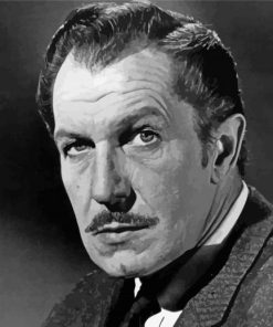 Black And White Vincent Price paint by number