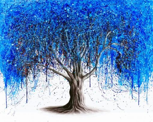 Blue Dream Tree paint by number