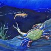 Blue Crab Under Sea paint by number