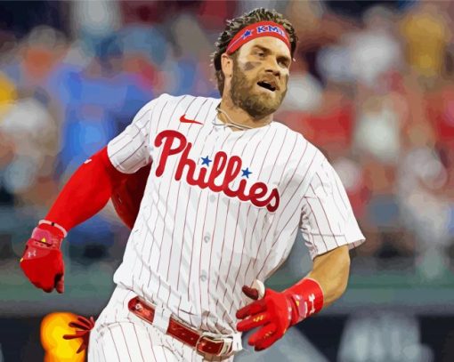 Bryce Harper Phillies Player paint by number