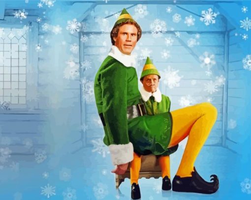 Buddy The Elf Movie paint by number