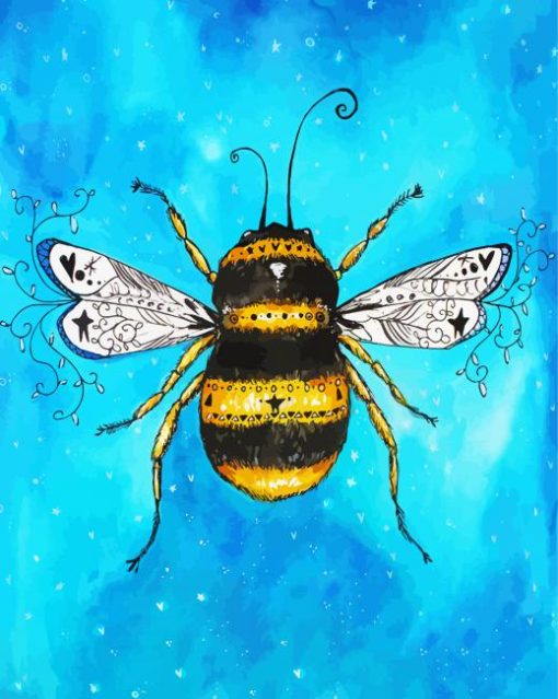 Bumble Bee Art paint by number