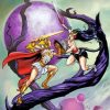Catra And She Ra Fighting paint by number