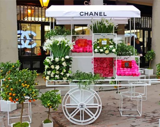 Chanel Flower Cart paint by number